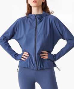 防晒拉链连帽健身lulu跑步运动服