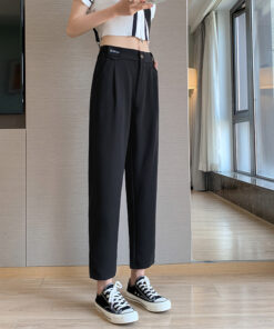 萝卜烟管休闲直筒裤子